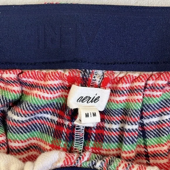 Aerie Women’s Flannel Ruffle Boxer Sleep Shorts Size Medium - Picture 4 of 6